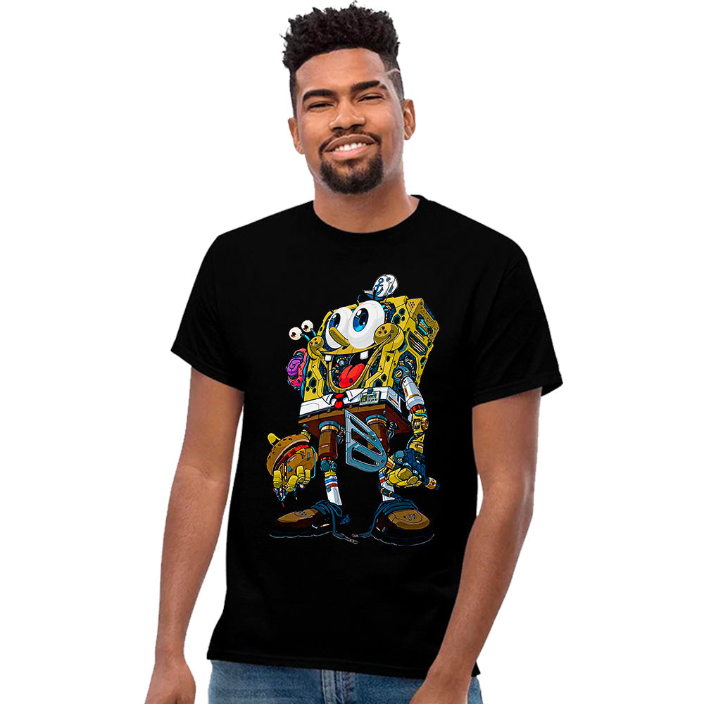 Playera Bob Esponja Cyborg Caricaturas Actuales Playeras Beloma