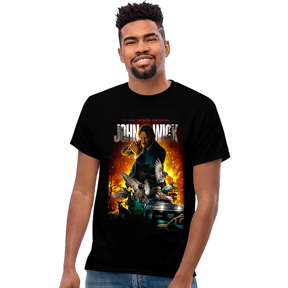 Playera John Wick Poster Películas Playeras Beloma