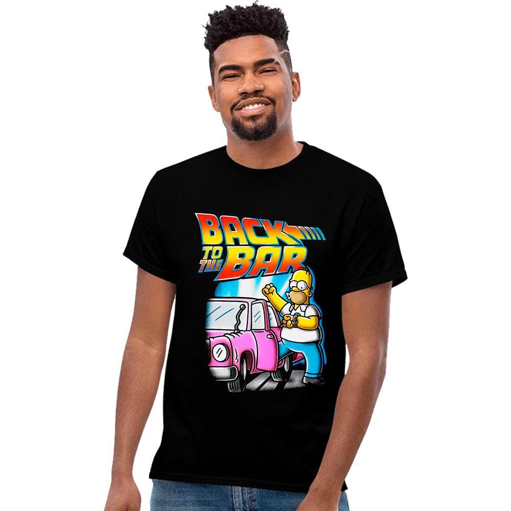 Playera Los Simpson "Back To The Bar" Caricaturas Playeras Beloma