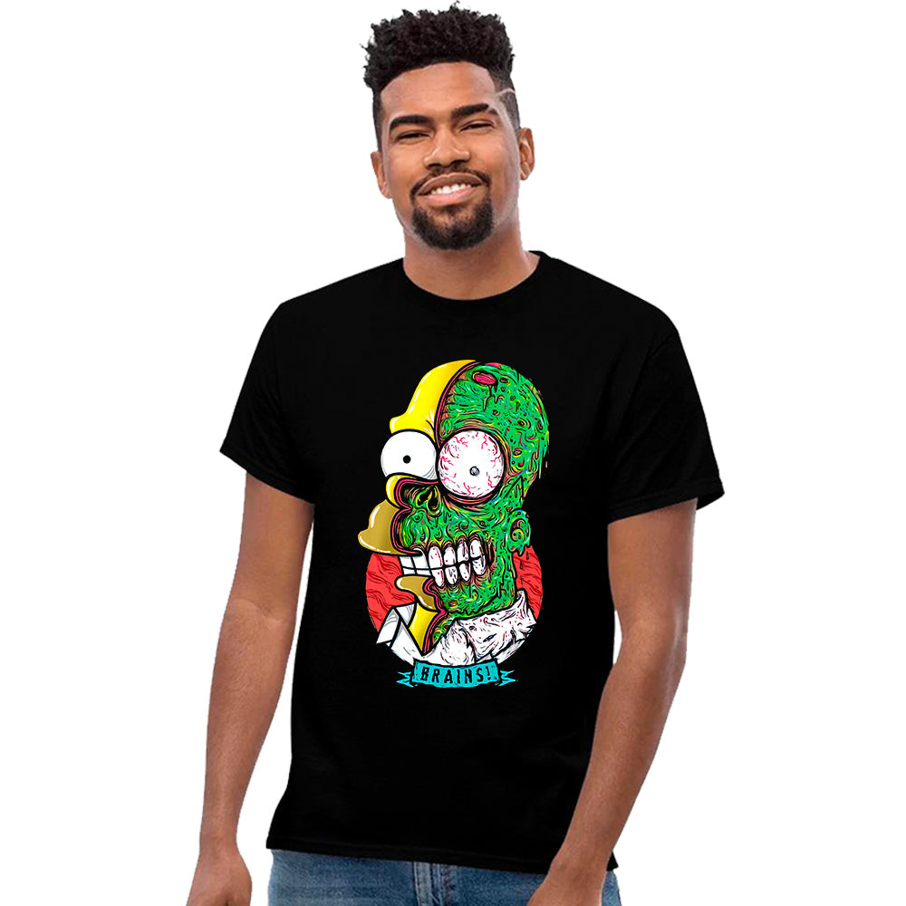 Playera Los Simpson Homero Zombie Caricaturas Playeras Beloma