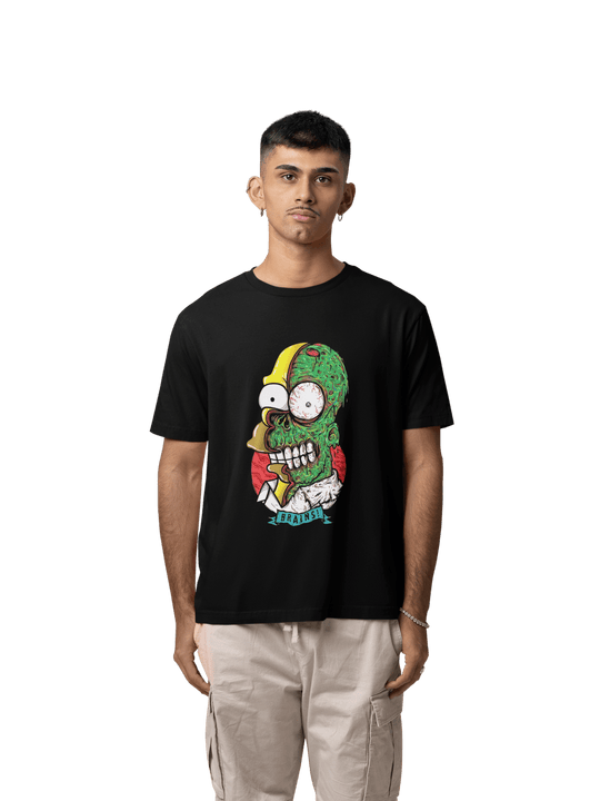 Playera Hombre Algodón Los Simpson Homero Zombie Caricaturas Beloma