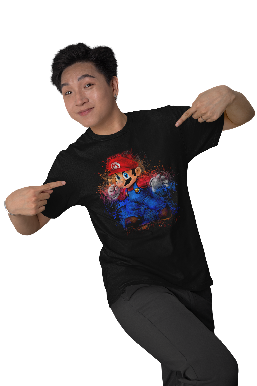 Playera Hombre Algodon Super Mario Bros Luigi Videojuegos Beloma