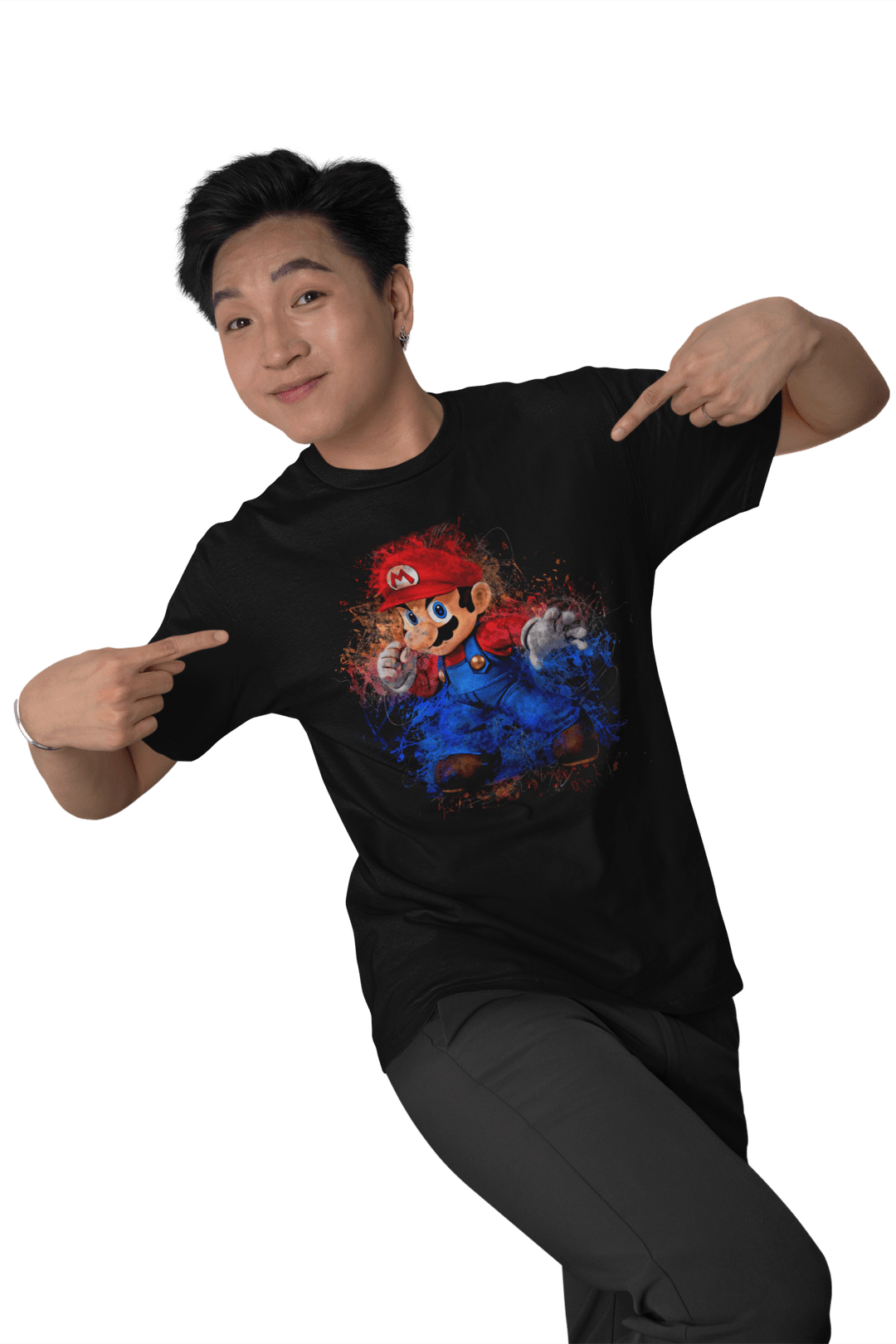 Playera Hombre Algodon Super Mario Bros Luigi Videojuegos Beloma