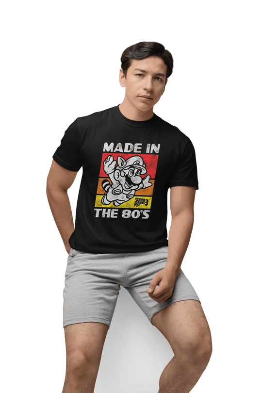Playera Hombre Algodón Super Mario Bros 3 Mario Tanuki Videojuegos Beloma