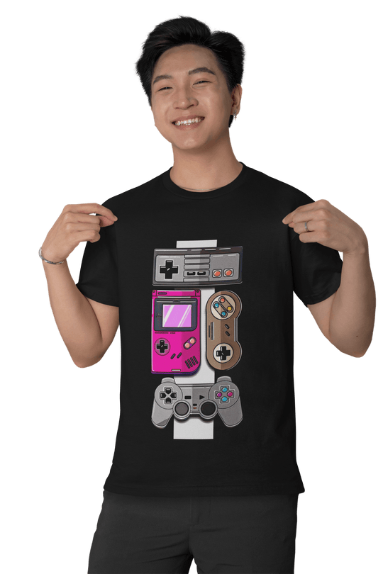 Playera Hombre Algodon Controles Videojuegos GameBoy NES Videojuegos Beloma