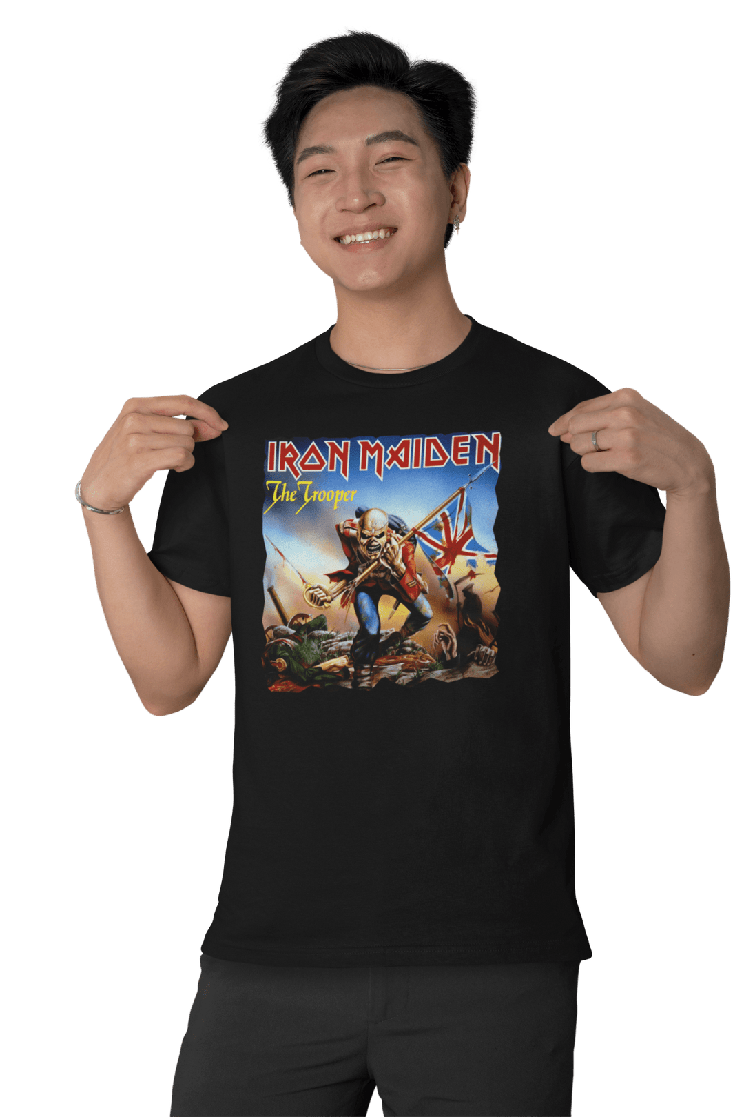 Playera Hombre Algodón Iron Maiden - The Trooper Rock Música Beloma