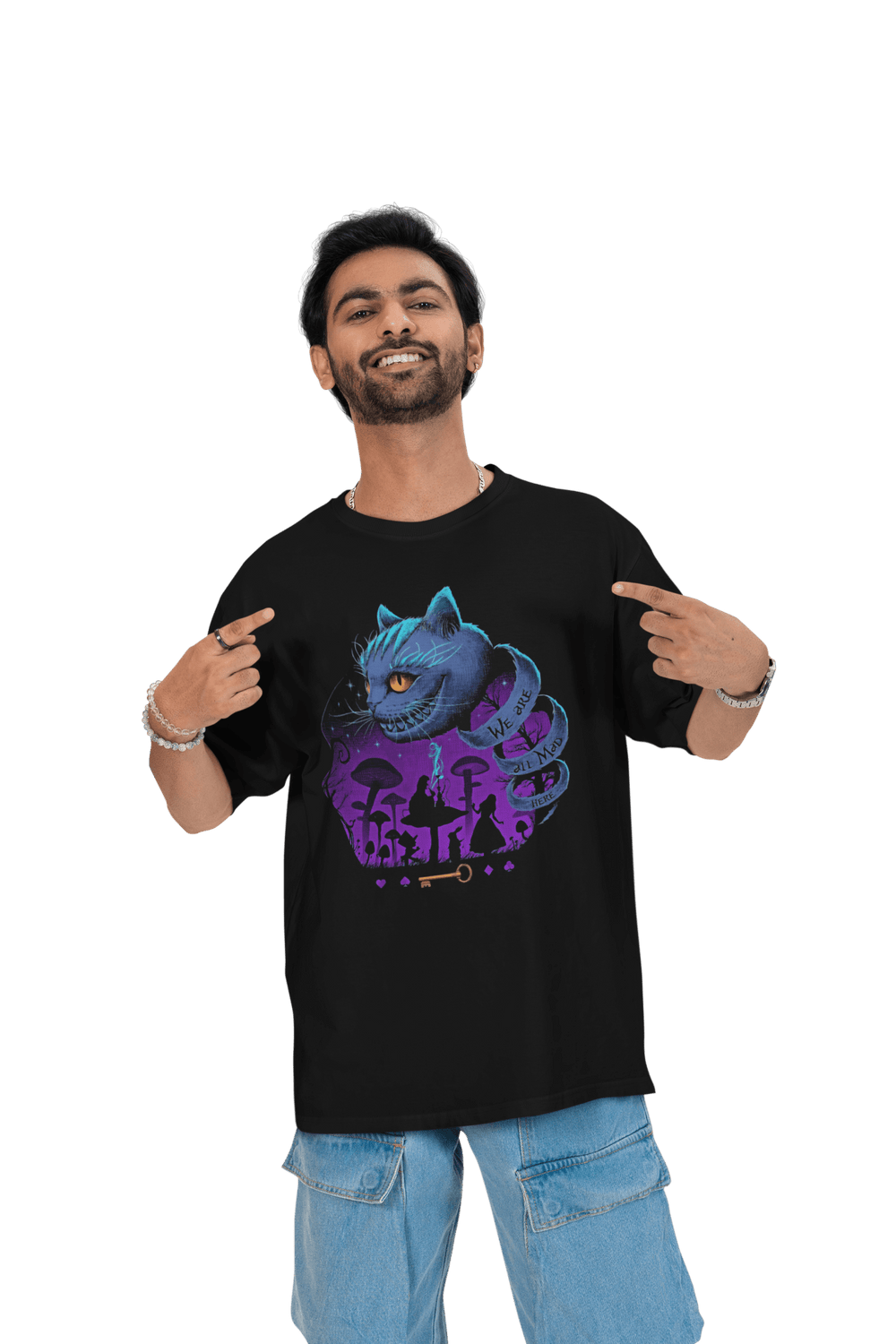 Playera Hombre Algodón El Gato Alicia El País De Las Maravillas Películas Beloma