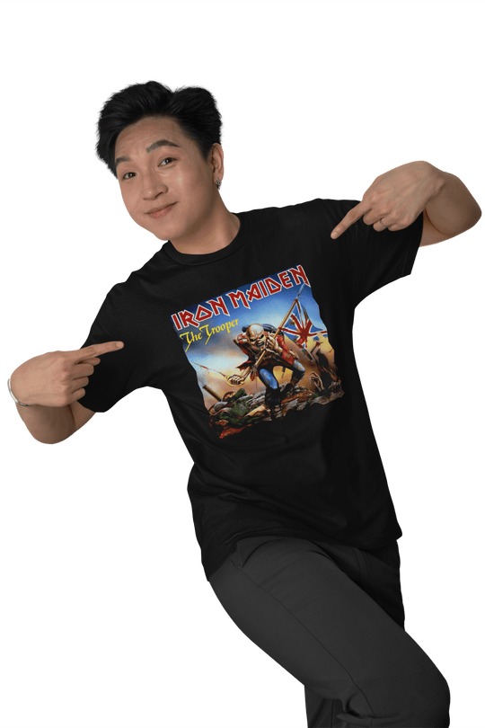 Playera Hombre Algodón Iron Maiden - The Trooper Rock Música Beloma