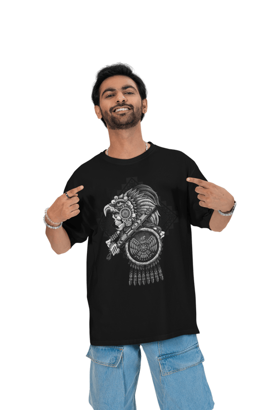Playera Hombre Algodón Mexico Guerrero Azteca Águila Beloma