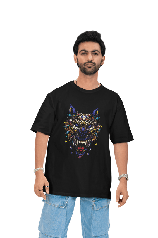 Playera Hombre Algodón Lobo Gruñendo Colores Beloma