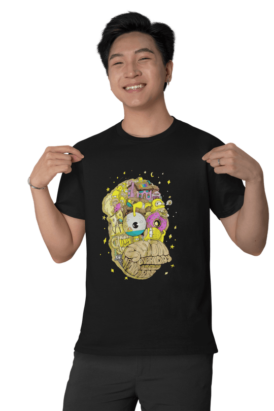 Playera Hombre Algodón Los Simpson Homero Caricaturas Beloma