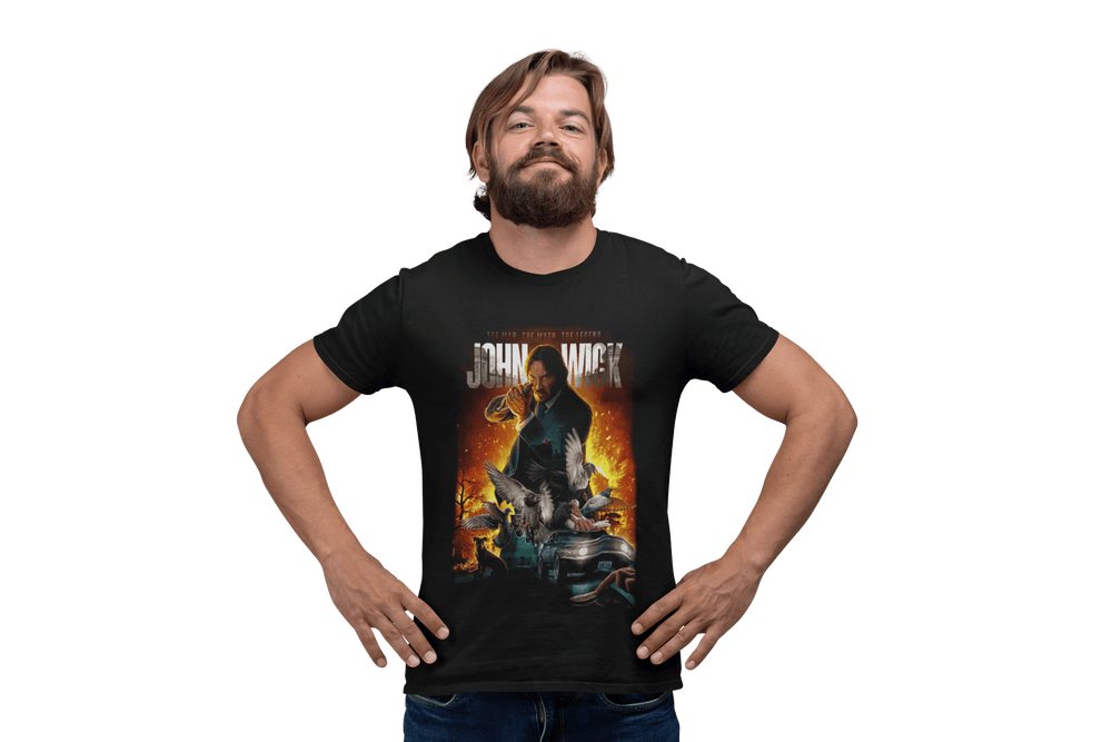 Playera Hombre Algodón John Wick Poster Películas Beloma