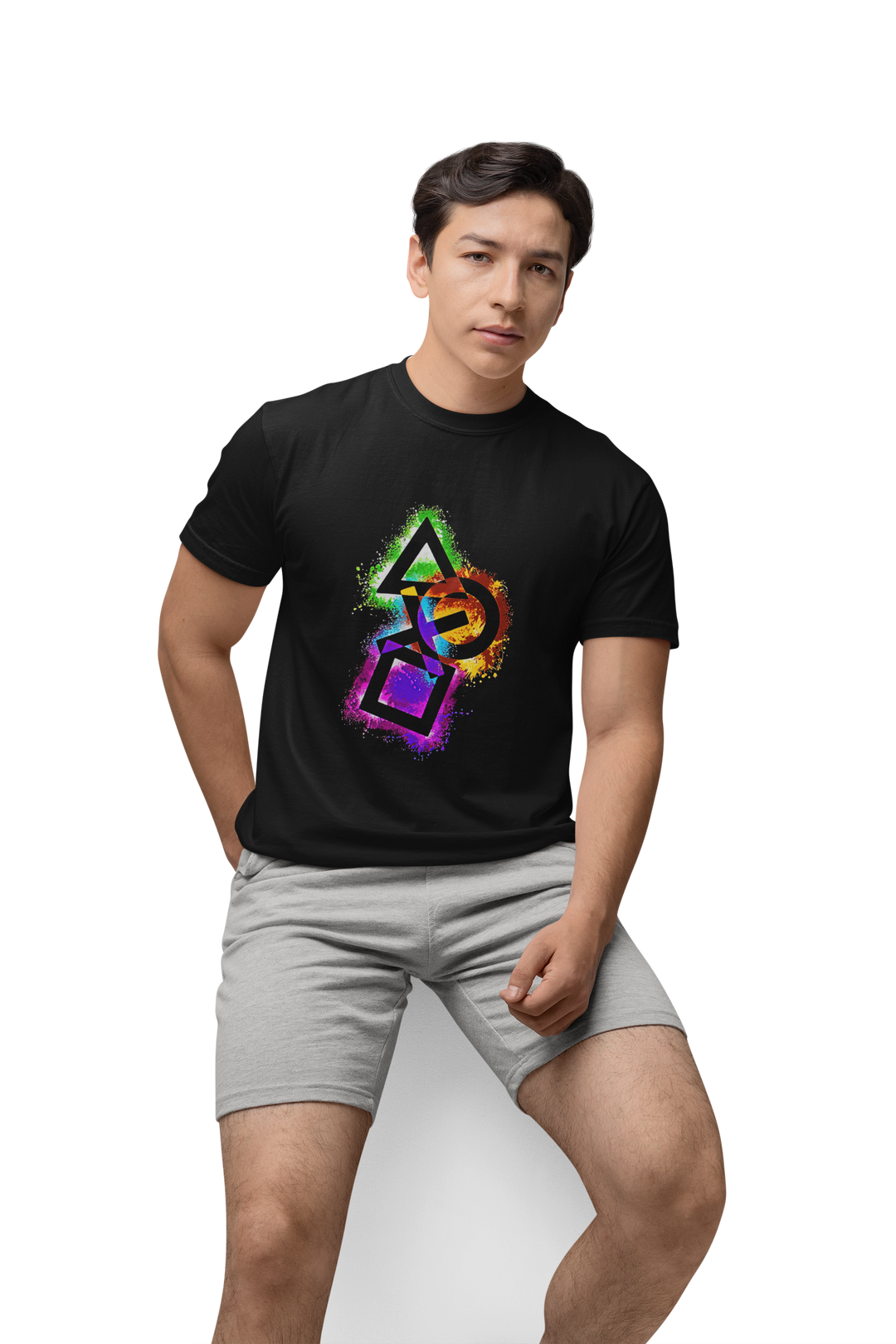 Playera Hombre Algodon Botones PS Videojuegos Consola Beloma