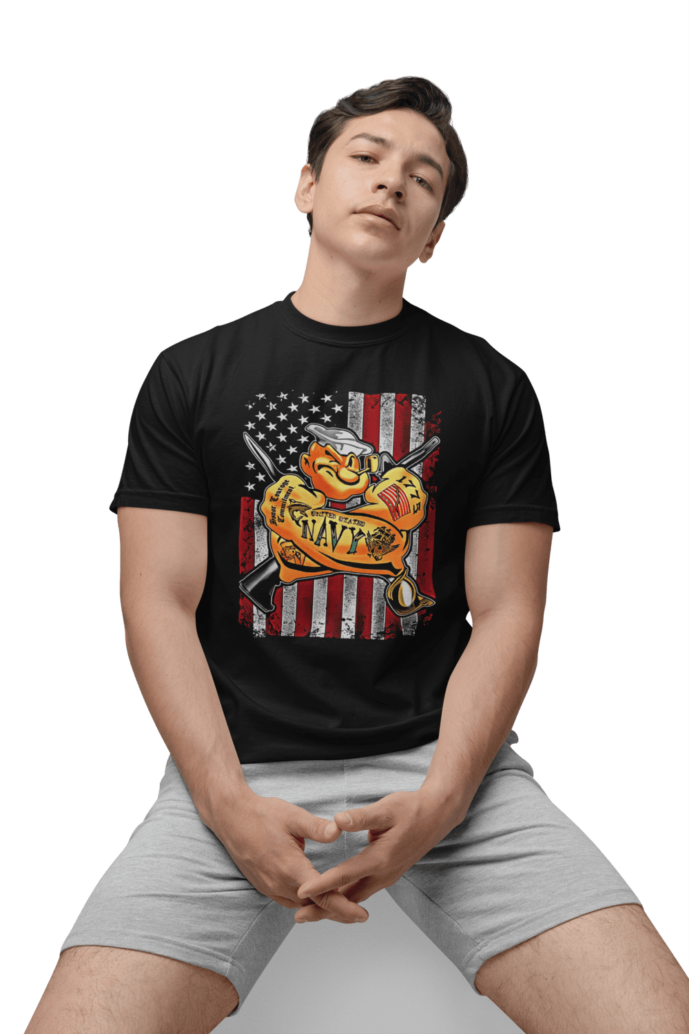 Playera Hombre Algodón Popeye Caricaturas Beloma