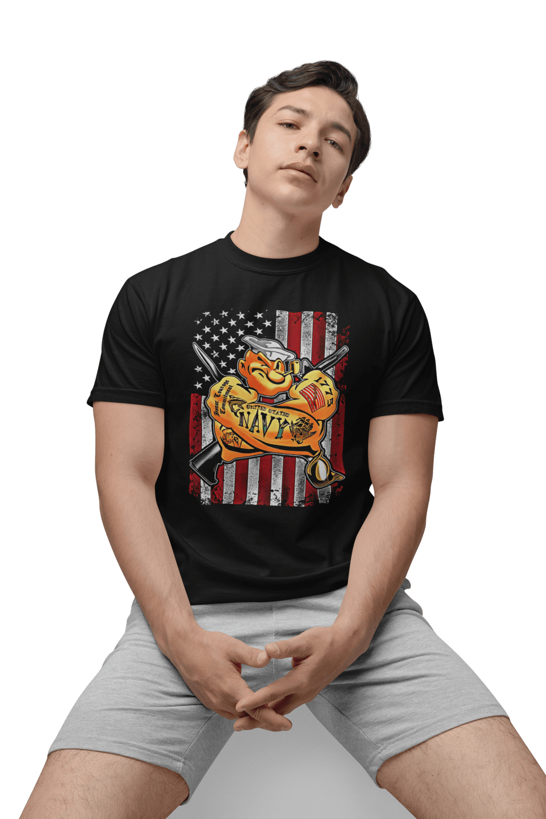 Playera Hombre Algodón Popeye Caricaturas Beloma