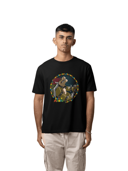 Playera Hombre Algodón Super Mario Bros Bowser Piano Videojuegos Beloma