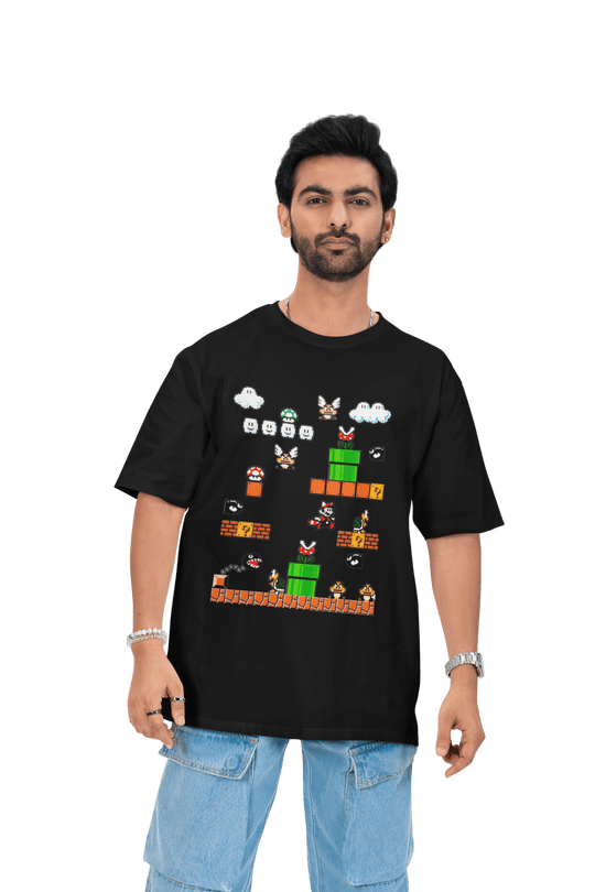 Playera Hombre Algodon Super Mario Videojuegos Retro Beloma
