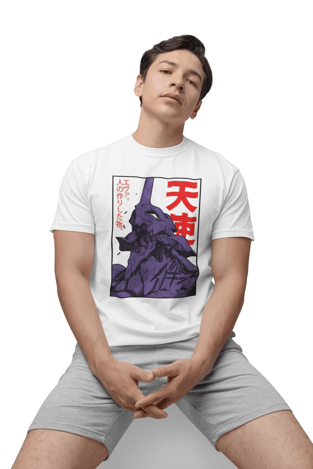 Playera Anime Hombre Algodon Evangelion Mecha Shinji Beloma