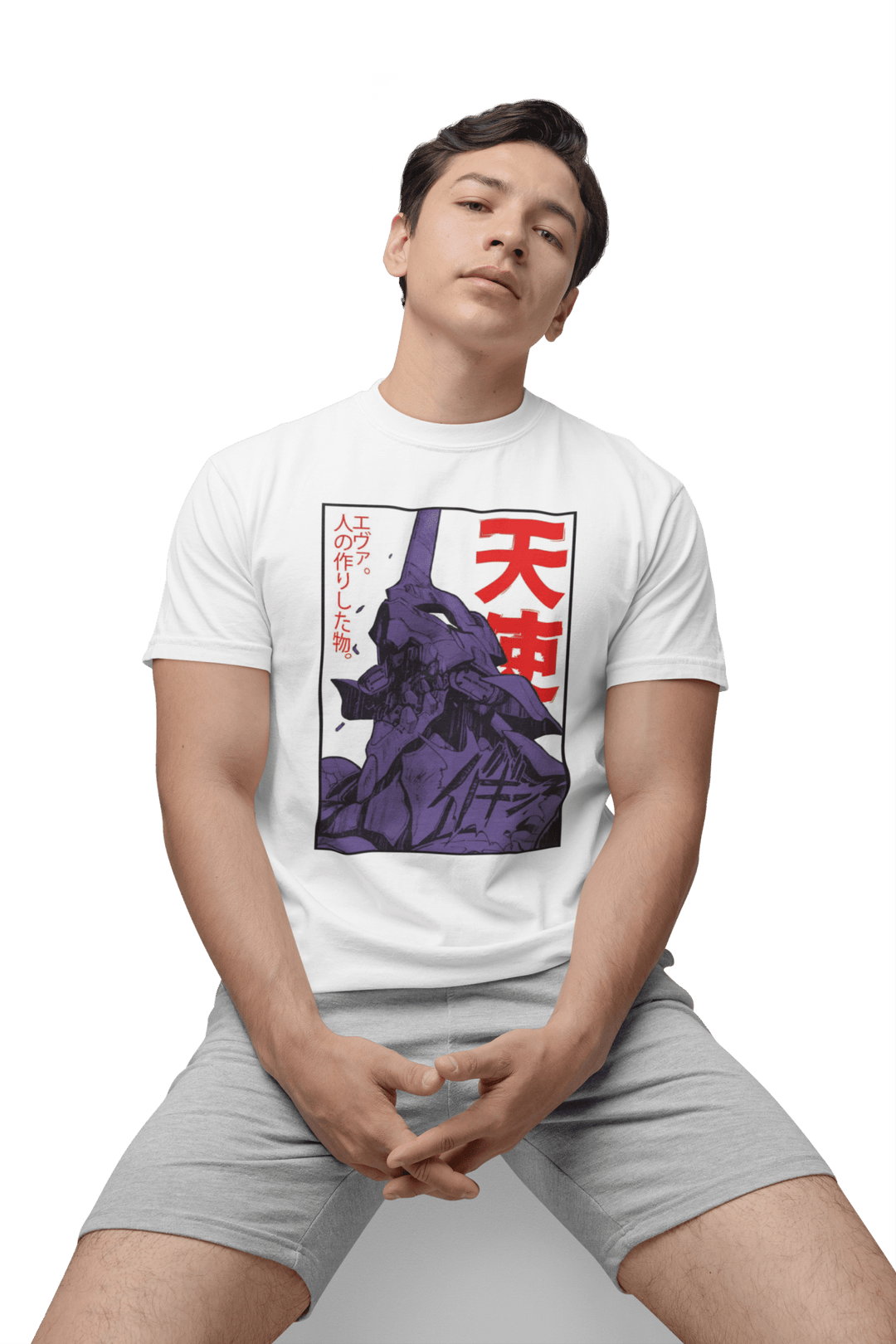 Playera Anime Hombre Algodon Evangelion Mecha Shinji Beloma