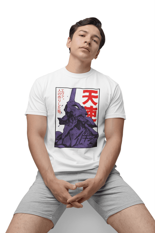 Playera Anime Hombre Algodon Evangelion Mecha Shinji Beloma
