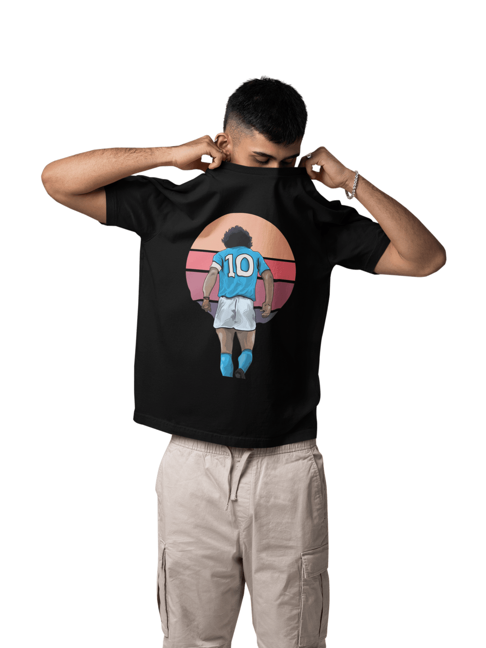 Playera Futból Hombre Algodón Maradona 10 Argentina Beloma