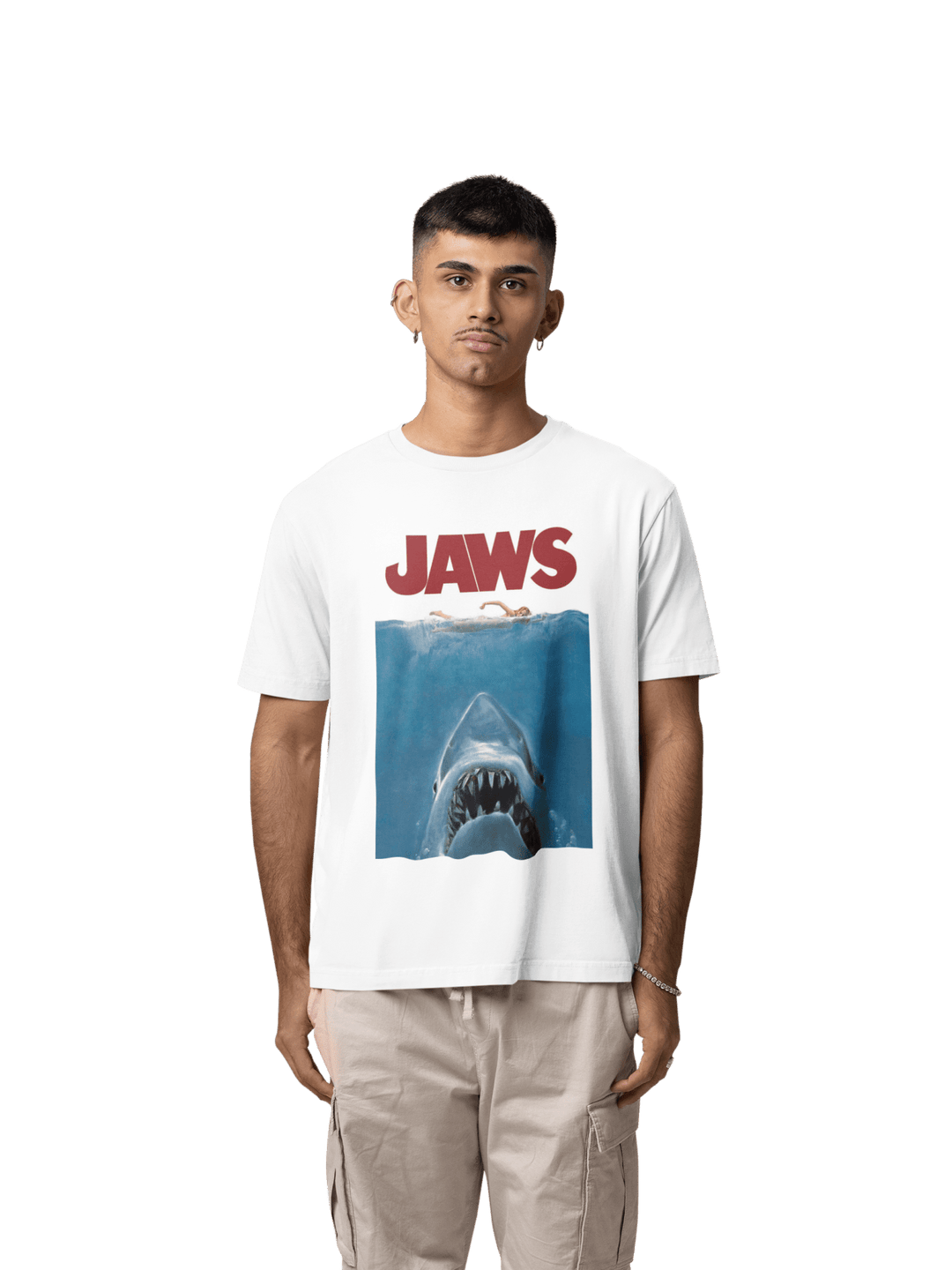 Playera Hombre Algodón Tiburón "Jaws" Poster Películas Terror Beloma