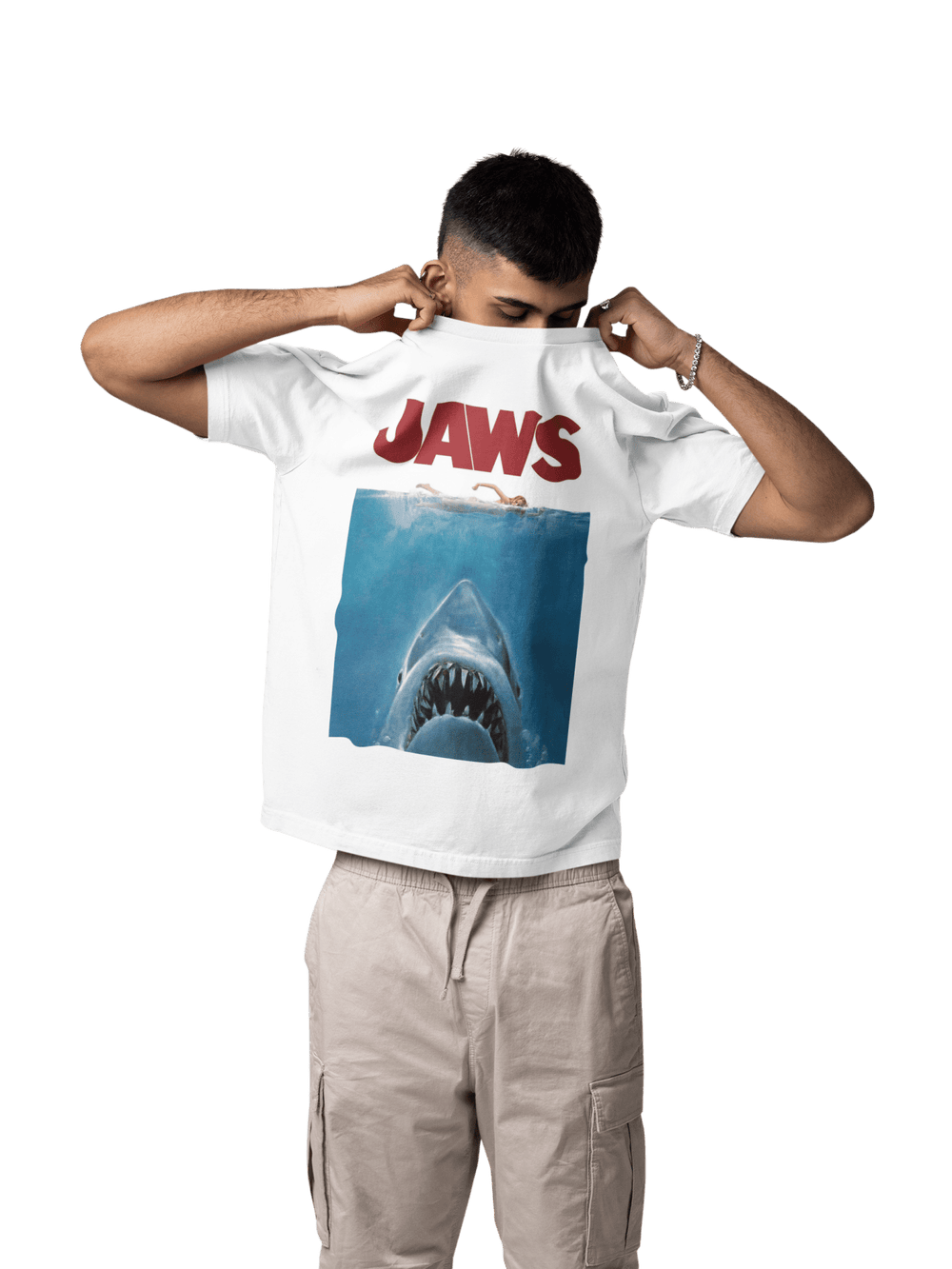 Playera Hombre Algodón Tiburón "Jaws" Poster Películas Terror Beloma