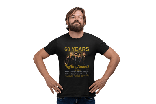 Playera Hombre Algodón The Rolling Stones 60 Años Música Beloma