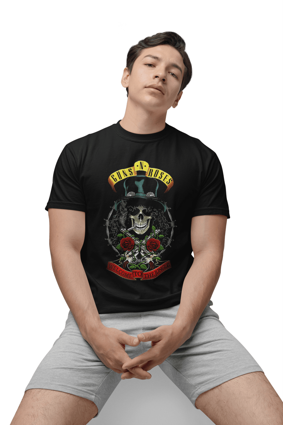 Playera Hombre Algodón Guns N Roses Skull Rock Música Beloma