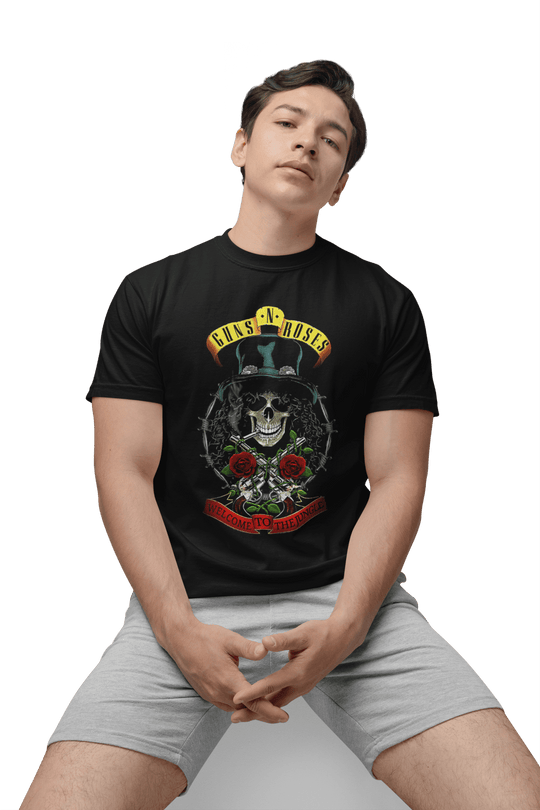 Playera Hombre Algodón Guns N Roses Skull Rock Música Beloma