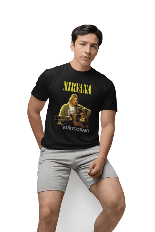 Playera Hombre Algodón Nirvana Kurt Cobain Música Beloma