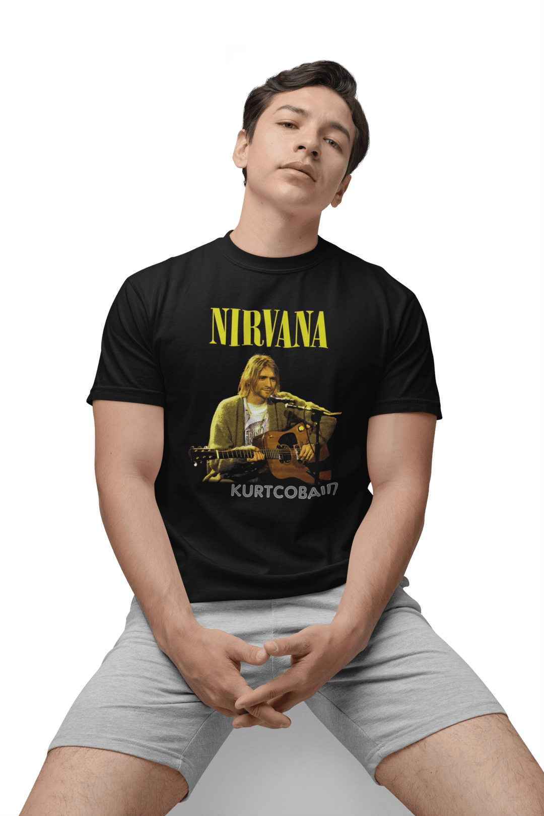 Playera Hombre Algodón Nirvana Kurt Cobain Música Beloma