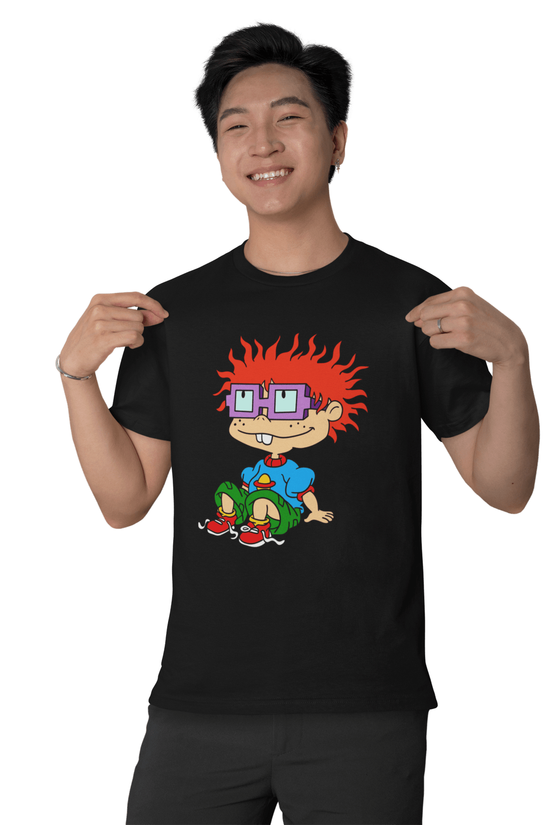 Playera Hombre Algodón Aventuras En Pañales Carlitos Caricaturas Beloma