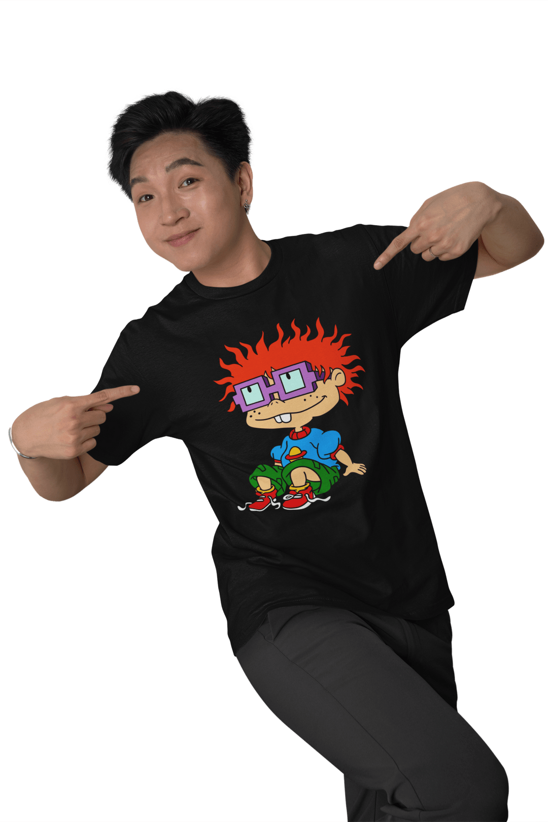 Playera Hombre Algodón Aventuras En Pañales Carlitos Caricaturas Beloma