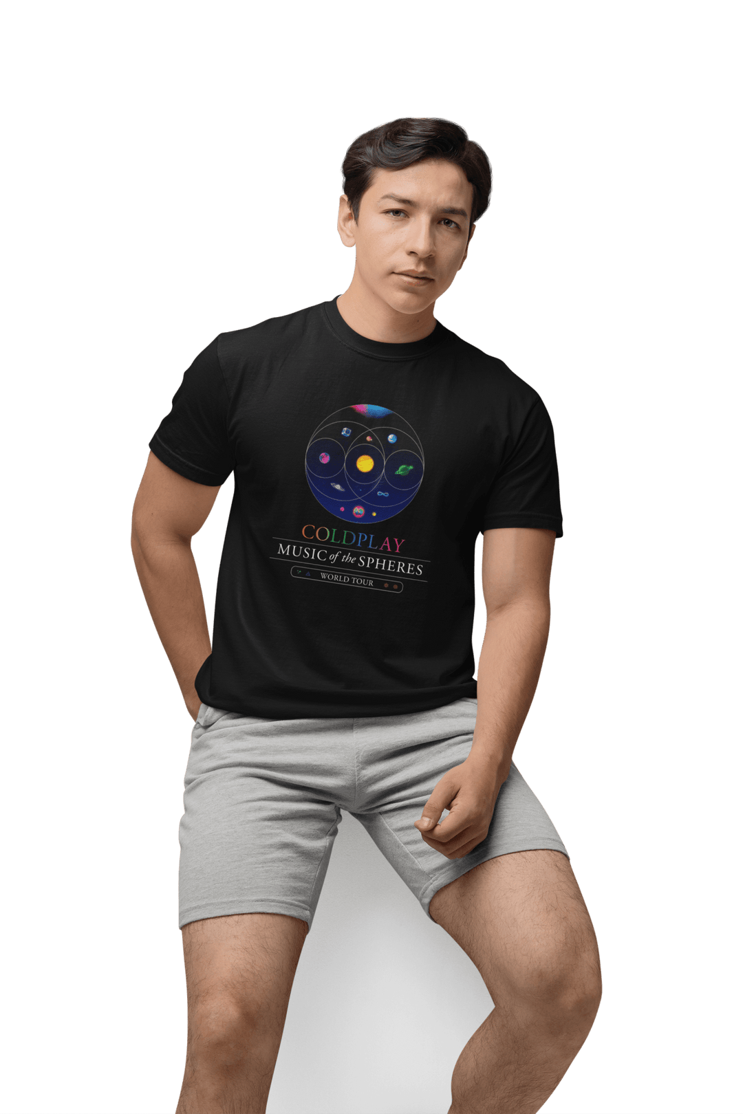 Playera Hombre Algodón Coldplay - Music of The Spheres Rock Música Beloma