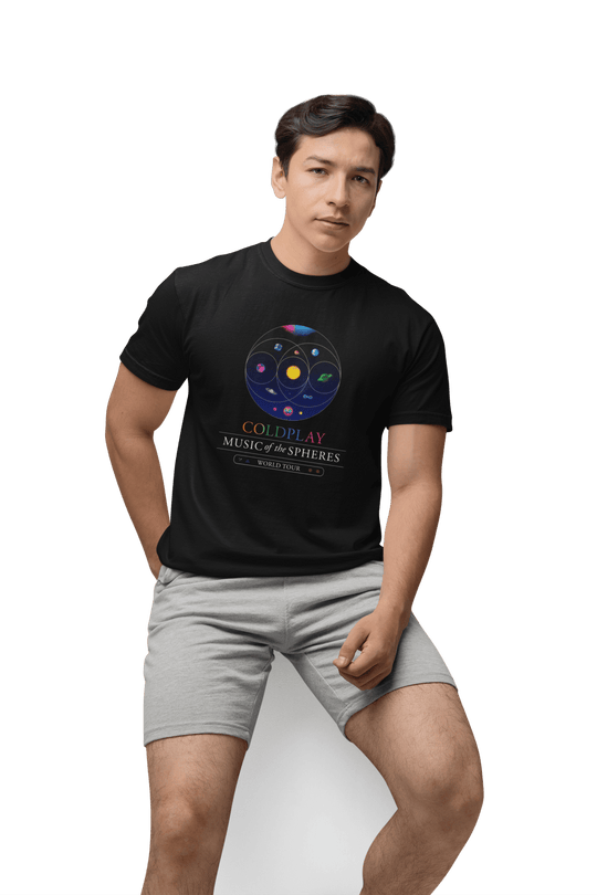Playera Hombre Algodón Coldplay - Music of The Spheres Rock Música Beloma