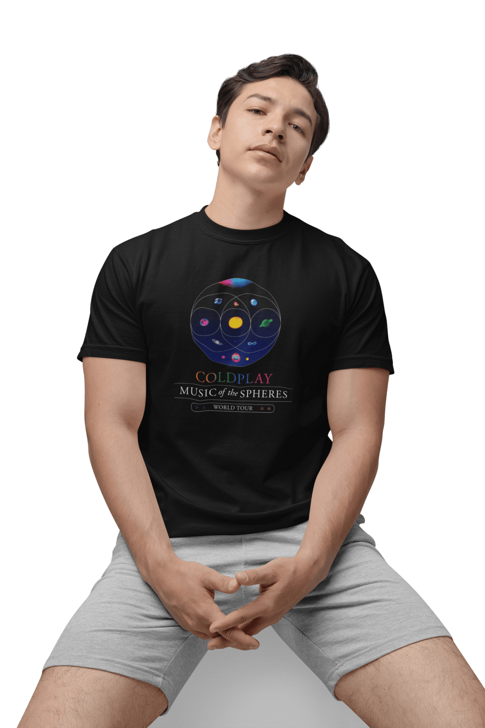 Playera Hombre Algodón Coldplay - Music of The Spheres Rock Música Beloma