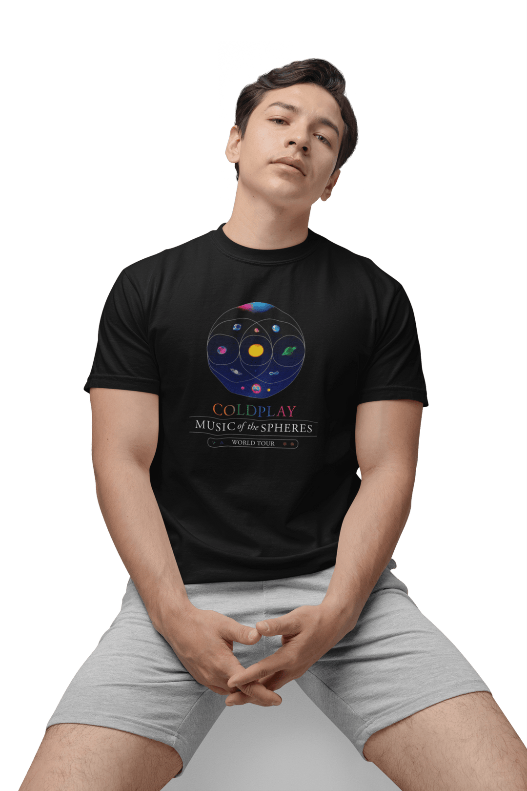 Playera Hombre Algodón Coldplay - Music of The Spheres Rock Música Beloma