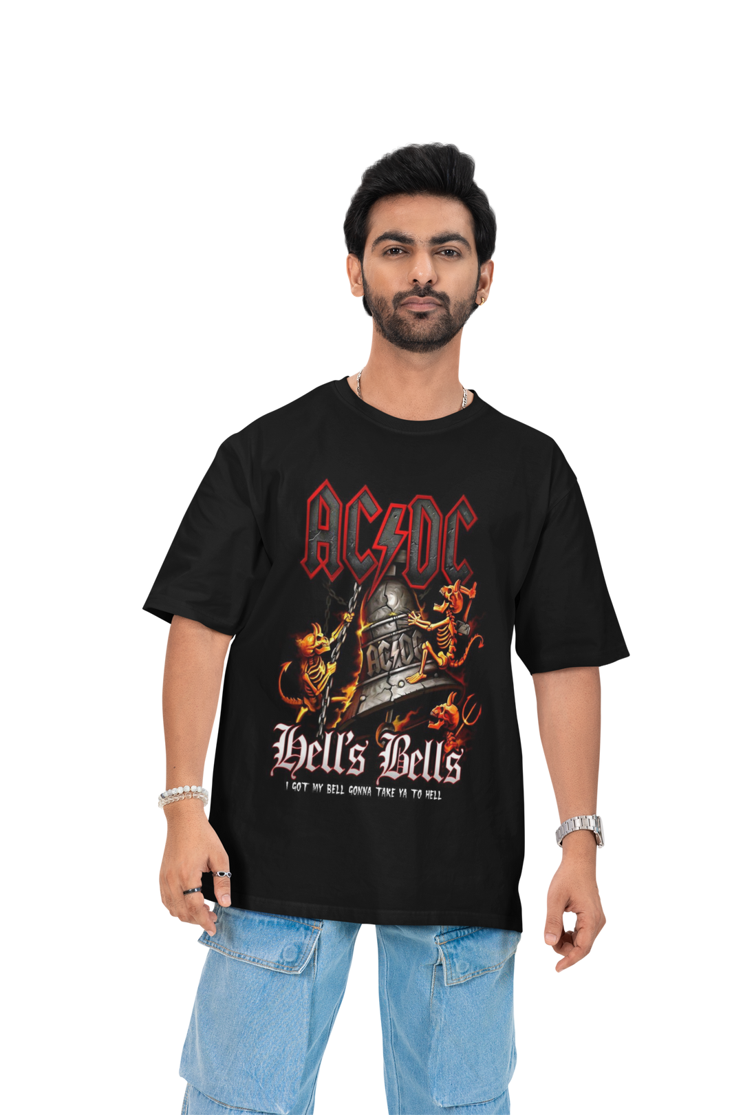 Playera Hombre Algodón Hell Bells Música Beloma