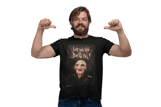 Playera Hombre Algodón Saw "Let The Game Begin" Películas Terror Beloma