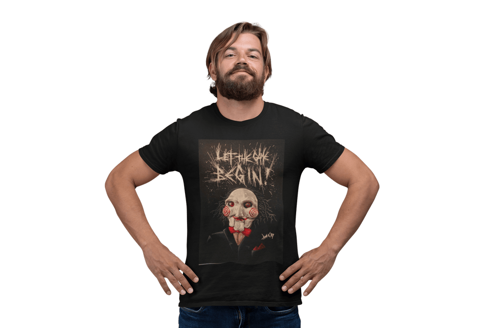 Playera Hombre Algodón Saw "Let The Game Begin" Películas Terror Beloma