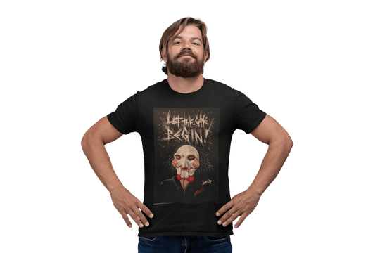 Playera Hombre Algodón Saw "Let The Game Begin" Películas Terror Beloma