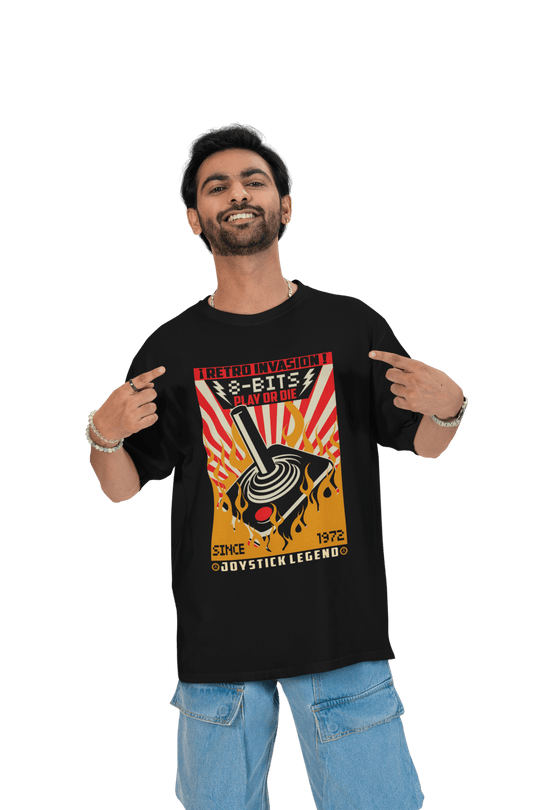 Playera Hombre Algodón Joystick Vintage Videojuegos Beloma
