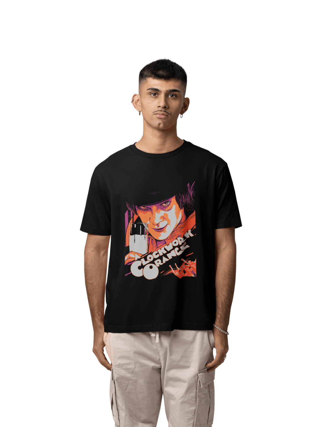 Playera Hombre Algodón Naranja Mecánica Películas Beloma