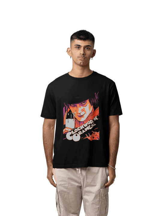 Playera Hombre Algodón Naranja Mecánica Películas Beloma