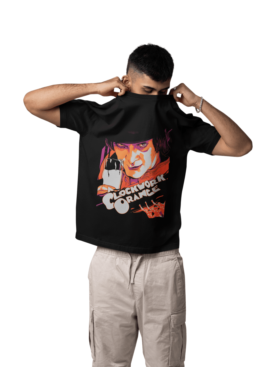 Playera Hombre Algodón Naranja Mecánica Películas Beloma