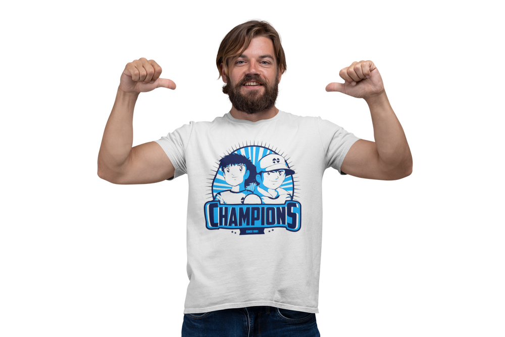 Playera Anime Hombre Algodon Super Campeones Champions Futbol Beloma