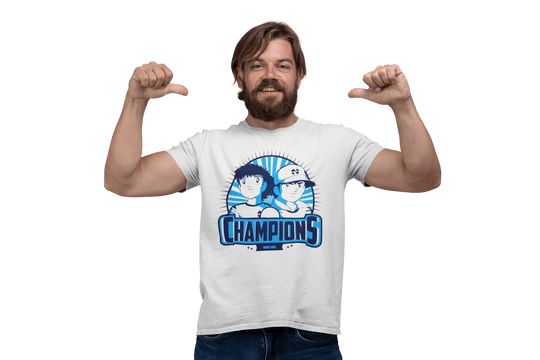 Playera Anime Hombre Algodon Super Campeones Champions Futbol Beloma