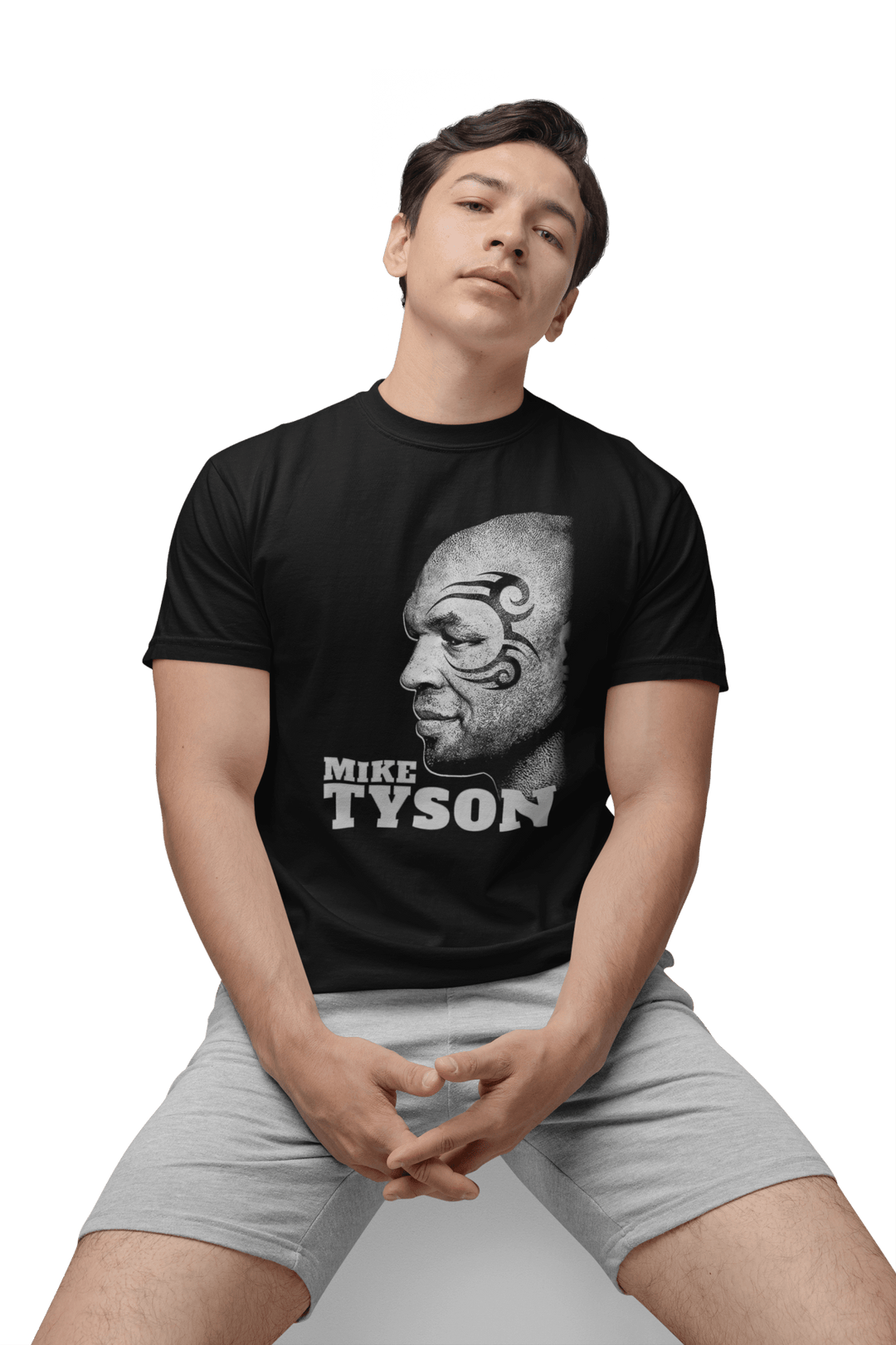 Playera Boxeo Hombre Algodón Mike Tyson Perfil Beloma