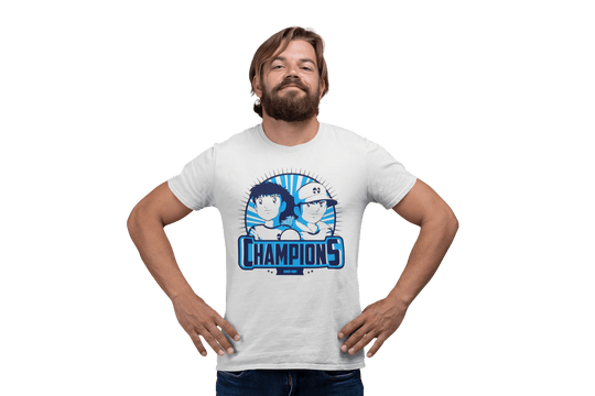 Playera Anime Hombre Algodon Super Campeones Champions Futbol Beloma